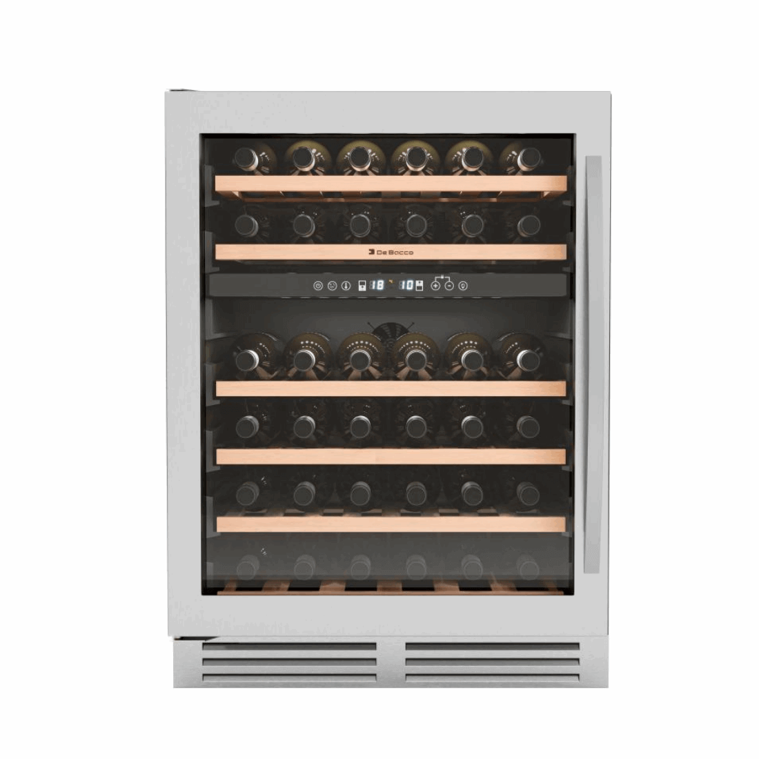 Adega de Embutir 46 Garrafas Dual Zone Inox 60cm 220V Abertura para Esquerda